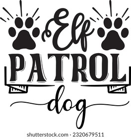 Elf patrol dog svg, Dog Christmas svg design, pet Christmas svg file