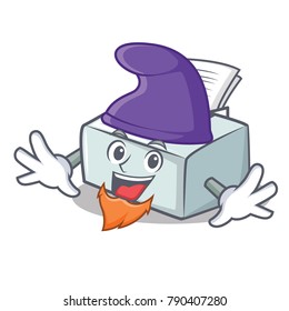 Elf printer character cartoon style
