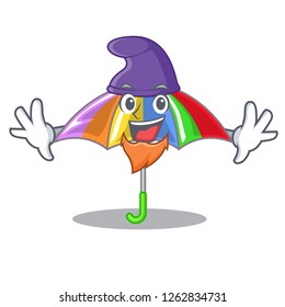 Elf rainbow umbrella in shape a cartoon