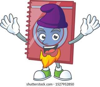 Elf red closed book with character mascot