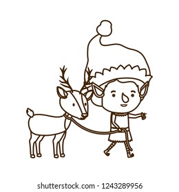 elf with reindeer avatar character