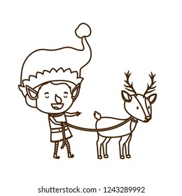 elf with reindeer avatar character