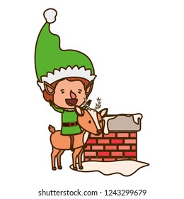 elf with reindeer avatar character