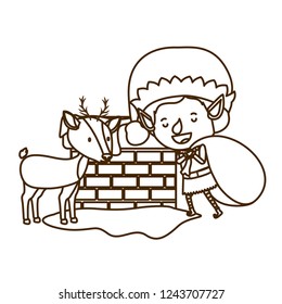 elf with reindeer avatar character