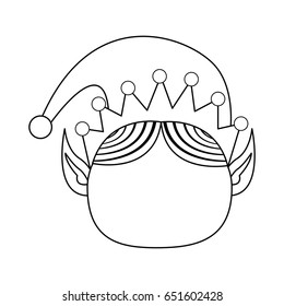 elf or santas helper christmas character icon image 