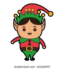 elf or santas helper christmas character icon image 