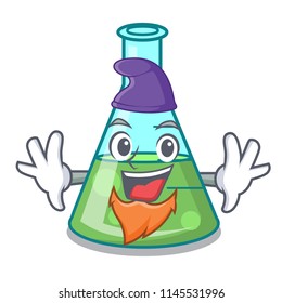 Elf science beaker character cartoon