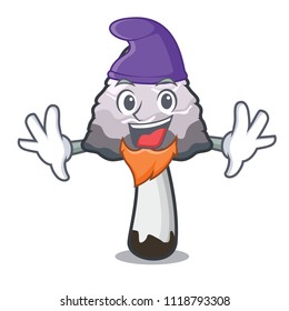 Elf shaggy mane mushroom character cartoon
