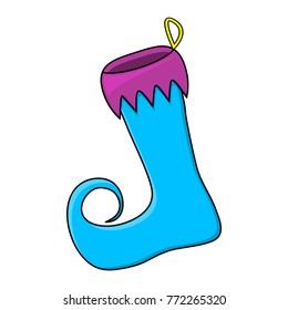Elf shoe design isolated on white background
