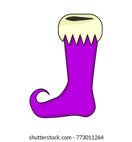 Elf shoe design isolated on white background
