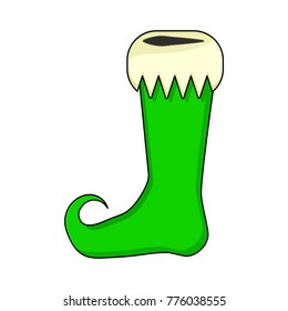 Elf shoe design isolated on white background