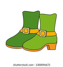 Elf shoes cartoon isolated