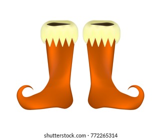 Elf shoes pair design isolated on white background