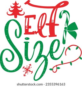 Tamaño elfo - diseño navideño