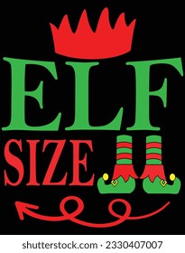 ELF size EPS file for cutting machine. You can edit and print this vector art with EPS editor.