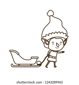 elf with sleigh avatar chatacter