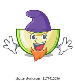 Elf slice of melon isolated on cartoon
