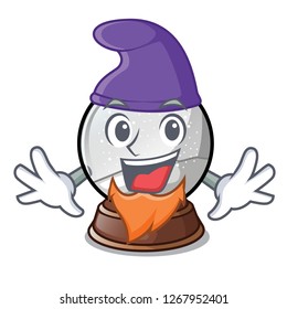Elf snow globe chrismas isolated on mascot
