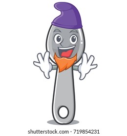 Elf spoon character cartoon style