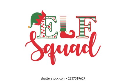 Elf squad - Santa's Helpers Christmas Vector and Clip Art