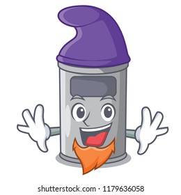 Elf steel trash can with lid cartoon