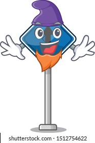 Elf straight ahead sign, isolated character shape.