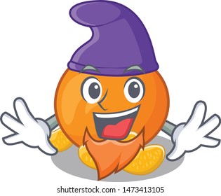 Elf tangerine fruit slices on character plate