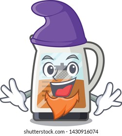 Elf tea maker isolated with the mascot