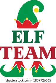 El elfo de Navidad del equipo Elf. Elfo de Navidad aislado en el fondo blanco