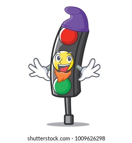 Elf traffic light character cartoon