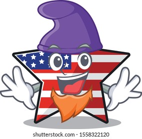 elf usa star isolated with cartoon shape