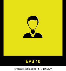 Elf vector black icon. Isolated illustration. Business picture.