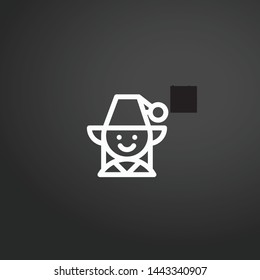 Elf vector icon. Elf concept stroke symbol design. Thin graphic elements vector illustration, outline pattern for your web site design, logo, UI. EPS 10.
