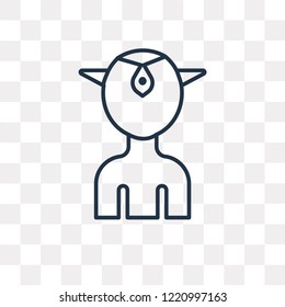 Elf vector outline icon isolated on transparent background, high quality linear Elf transparency concept can be used web and mobile