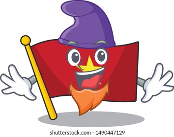 Elf vietnam flag in the cartoon shape