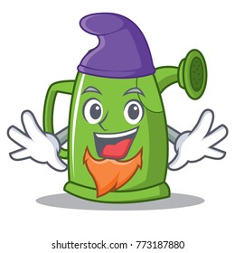 Elf watering can character cartoon