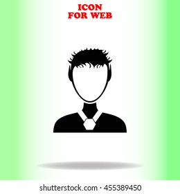 Elf web icon. Black illustration on white background