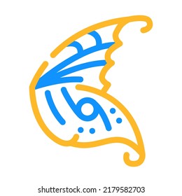 elf wing color icon vector. elf wing sign. isolated symbol illustration