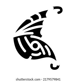 elf wing glyph icon vector. elf wing sign. isolated symbol illustration