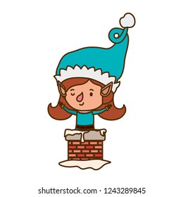 elf woman with fireplace avatar character