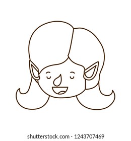 elf woman head avatar character