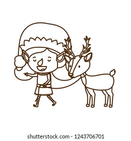 elf woman with reindeer avatar character