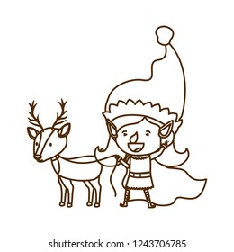 elf woman with reindeer avatar character