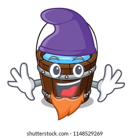 Elf wooden bucket character cartoon