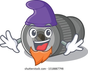 Elf zoom lens mascot isolated with character