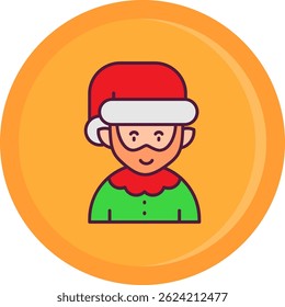 Design de ícone de vetor de Linha Elfie