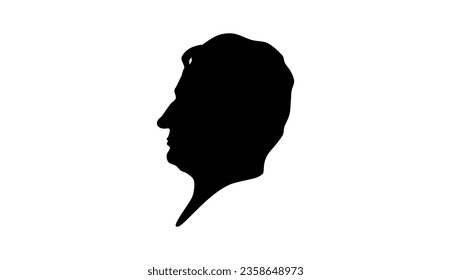 Eli Whitney silhouette, high quality vector