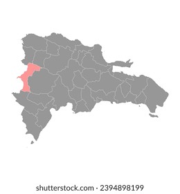 Elias Pina province map, administrative division of Dominican Republic. Vector illustration.