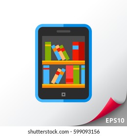 E-library flat icon