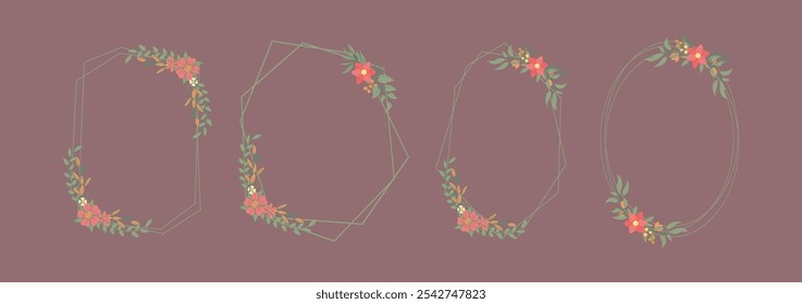 elicate Floral Frame Collection in EPS Vector for Elegant Wedding Invitations and Decorative Border Design on Shutterstock